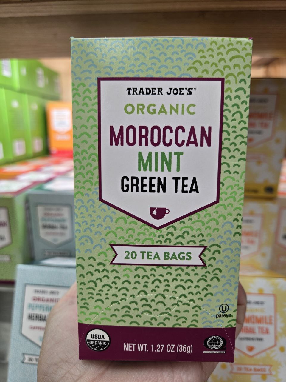 [U] CW TRADER JOE'S ORGANIC MOROCCAN MINT GREEN TEA, 00579728 (UCW109)