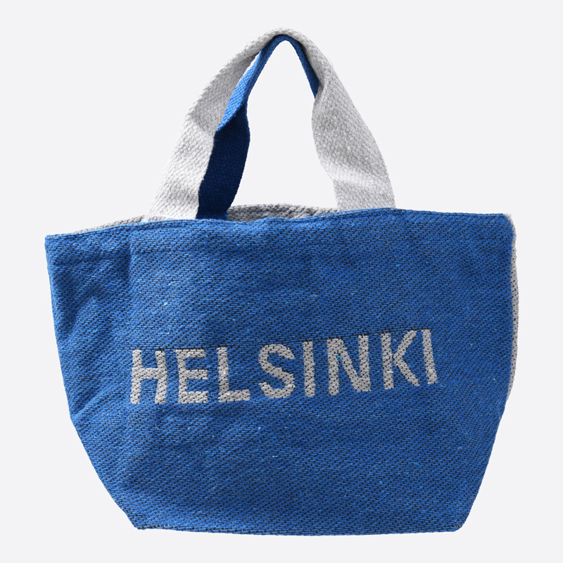 SP 船型手提袋/藍×灰