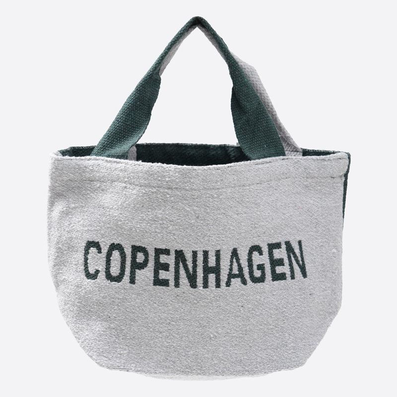 SP 船型手提袋/綠×灰