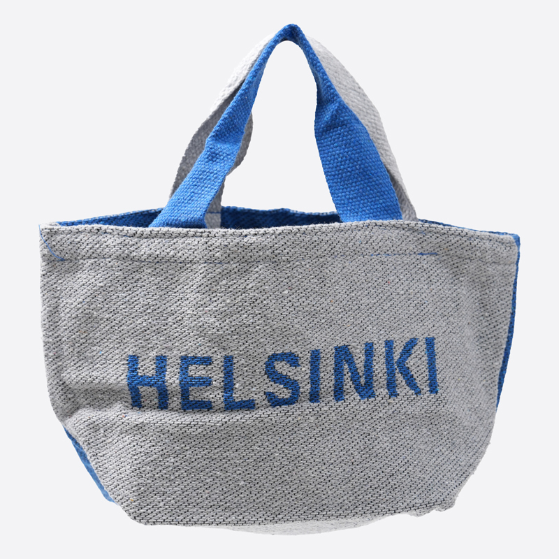 SP 船型手提袋/藍×灰