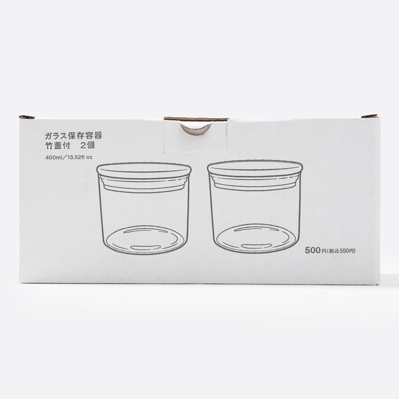 SP 竹蓋玻璃保存罐/400ml 2入