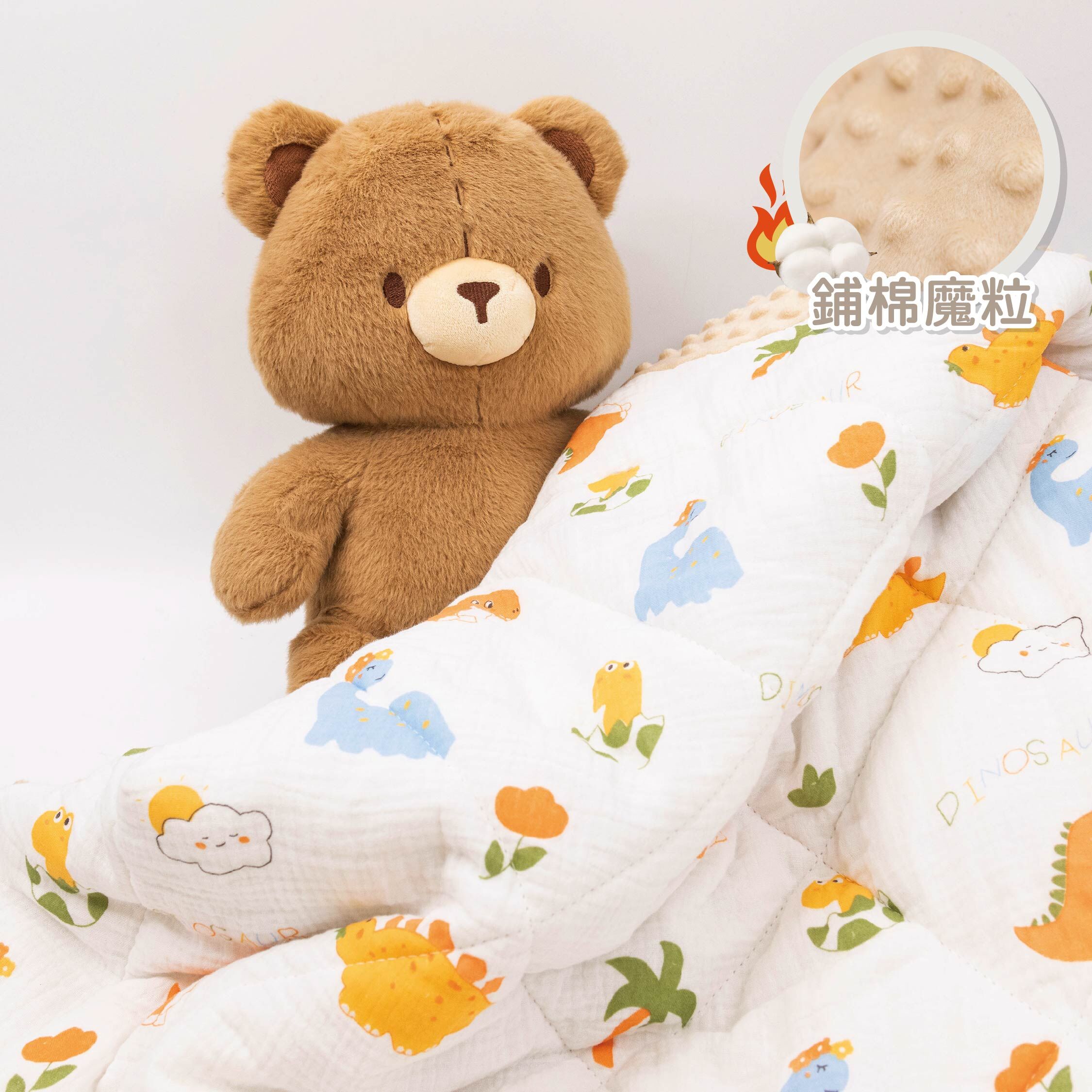 【JS0378】恐龍鋪棉魔粒毯(大)