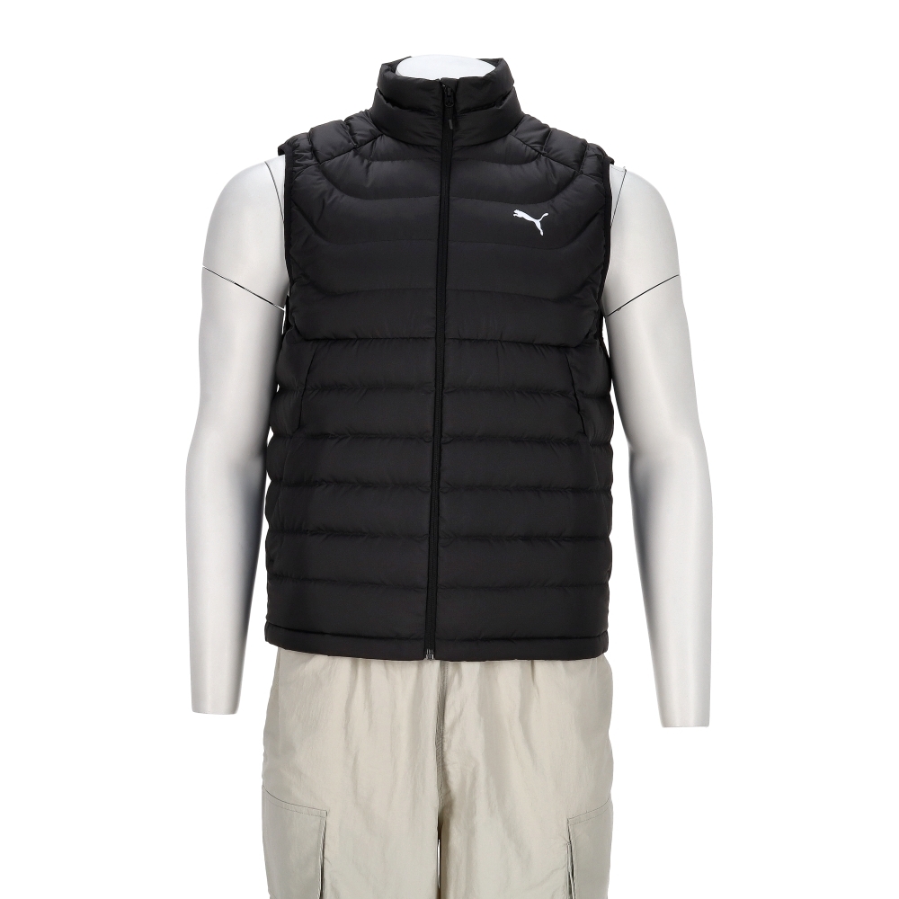 Puma 基本系列 PackLITE 男款 黑色 亞規 可摺收 立領 保暖 羽絨 背心 69346101