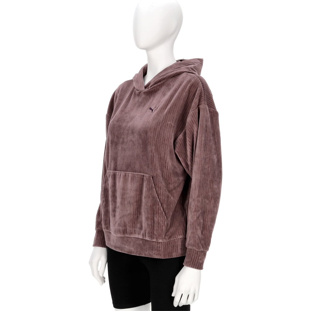 Puma 基本系列 女款 紫色 歐規 羅紋 絲絨 口袋 連帽 帽T 長袖 68810788