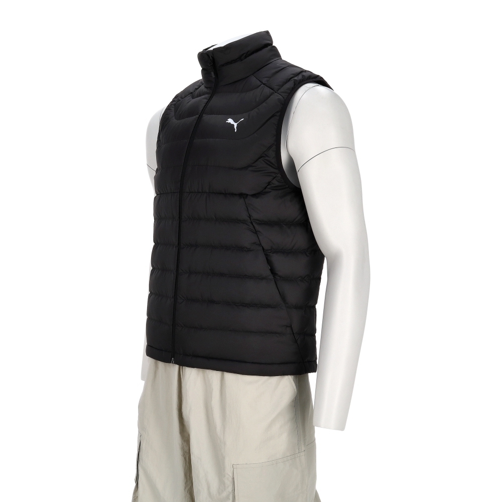 Puma 基本系列 PackLITE 男款 黑色 亞規 可摺收 立領 保暖 羽絨 背心 69346101