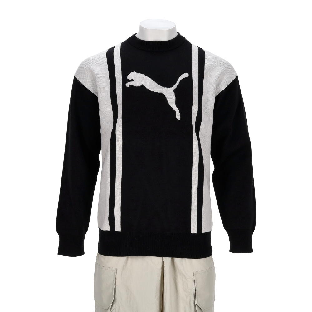 Puma 流行系列 Future Archive 男款 女款 黑白色 歐規 圓領 針織 長袖 63229401