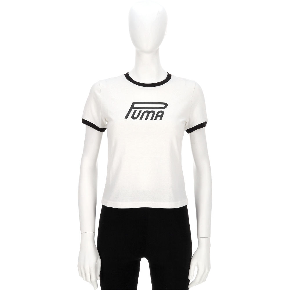 Puma 流行系列 Future Archive 女款 白色 歐規 滾邊 印花 T恤 運動 休閒 短袖 63212202