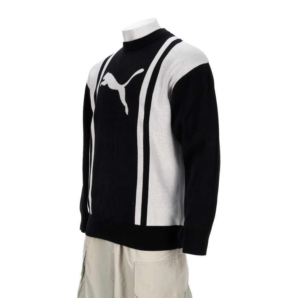 Puma 流行系列 Future Archive 男款 女款 黑白色 歐規 圓領 針織 長袖 63229401