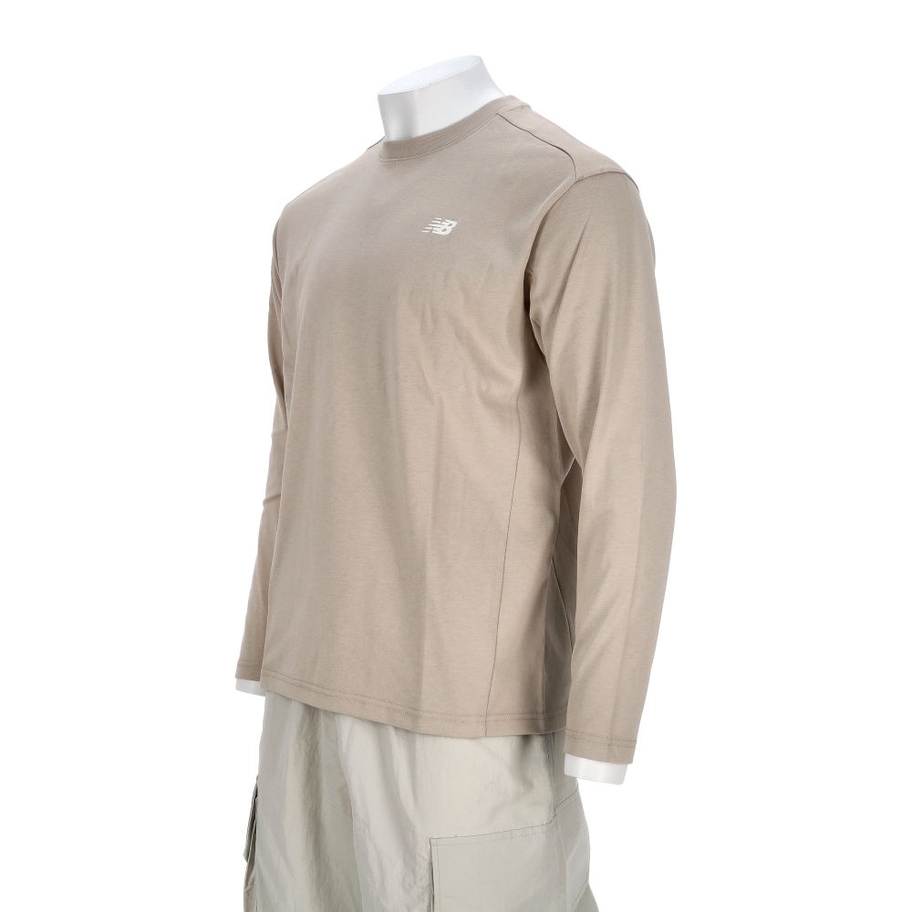 New Balance Sds 男款 奶茶色 圓領 印花 運動 休閒 長袖 NDF33221BEI