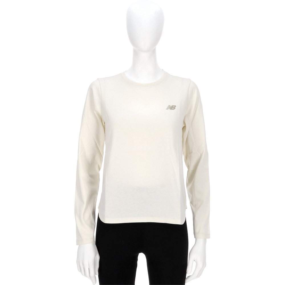 New Balance Sds 女款 米白色 圓領 棉質 運動 休閒 長袖 NDF34162IV