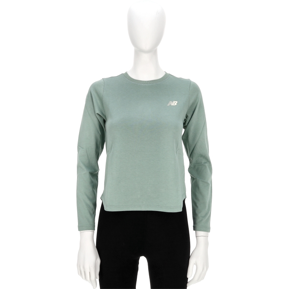 New Balance Sds 女款 綠色 圓領 棉質 運動 休閒 長袖 NDF34162LGN
