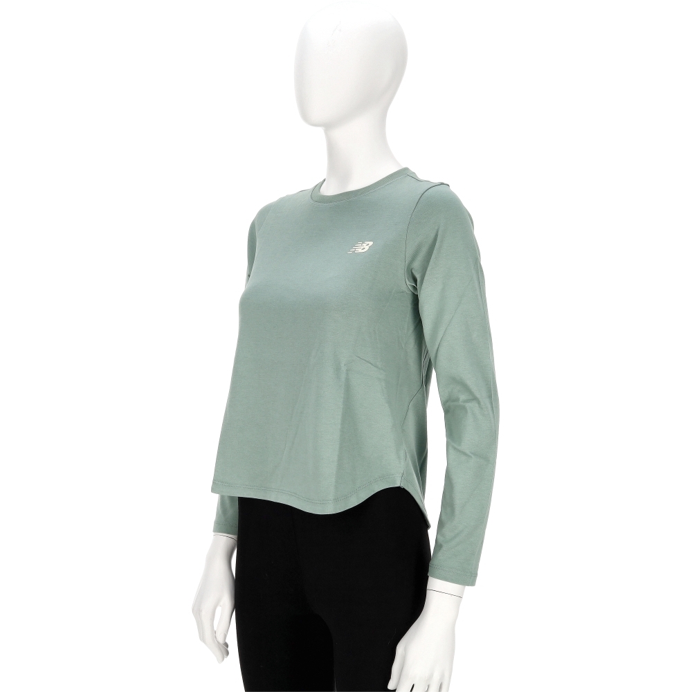 New Balance Sds 女款 綠色 圓領 棉質 運動 休閒 長袖 NDF34162LGN