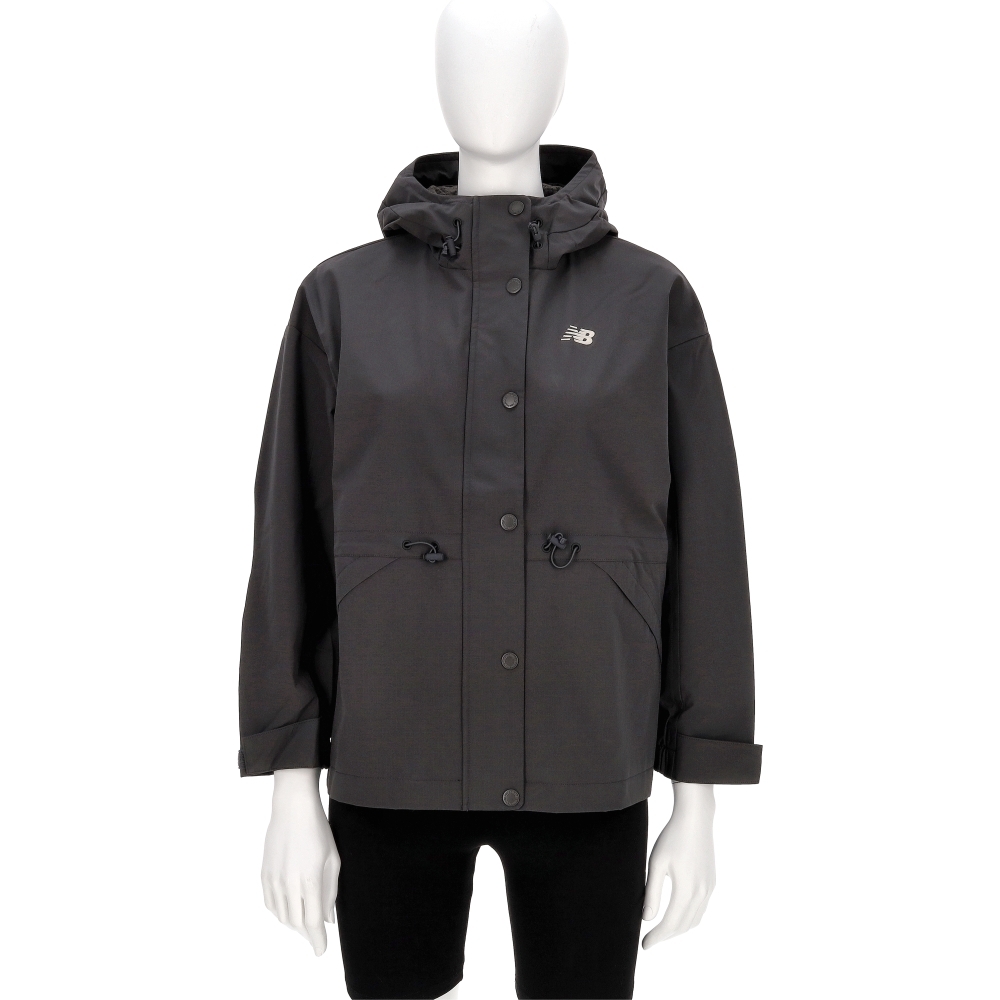 New Balance SDS 女款 深灰色 NB 亞規 腰部抽繩 防風 連帽 外套 AWJ53314BLK