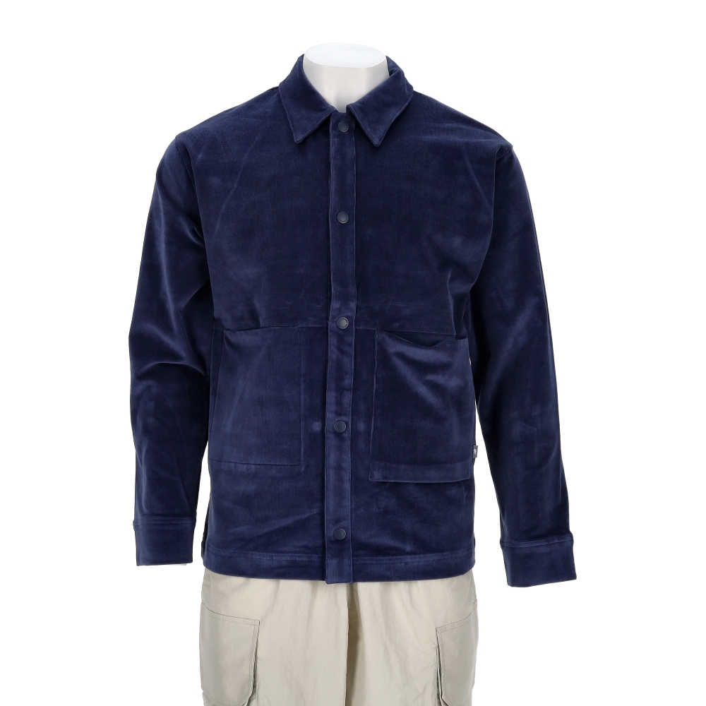 New Balance 男款 藍色 NB 美規 燈芯絨 翻領 襯衫 外套 MT53524NNY