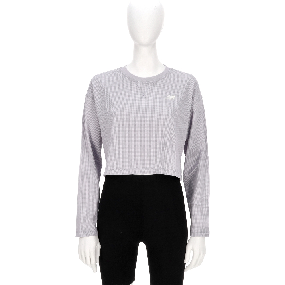 New Balance 女款 紫色 NB 美規 短版 華夫格 長袖 WT53529PEG