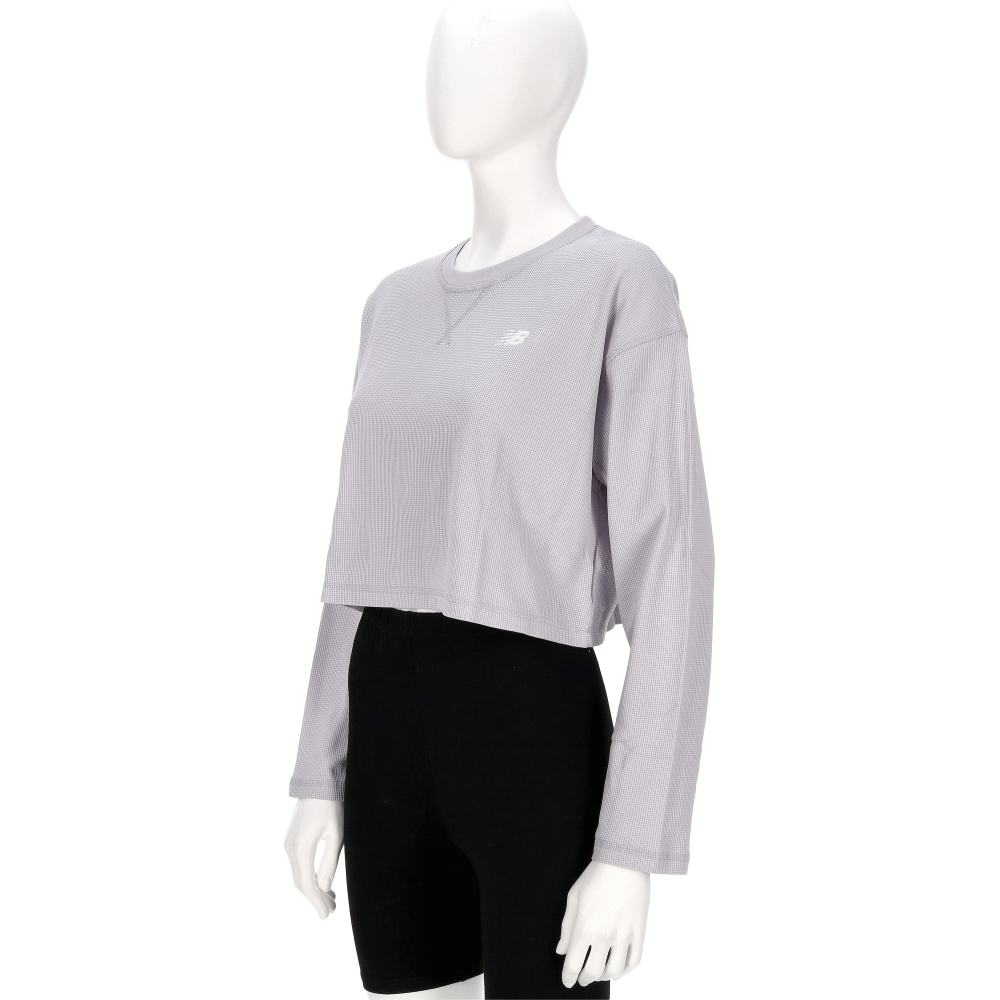 New Balance 女款 紫色 NB 美規 短版 華夫格 長袖 WT53529PEG