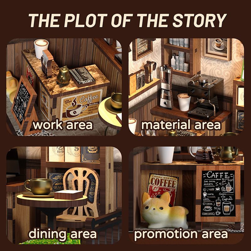 DIY Countryside Coffee House Miniature Kit