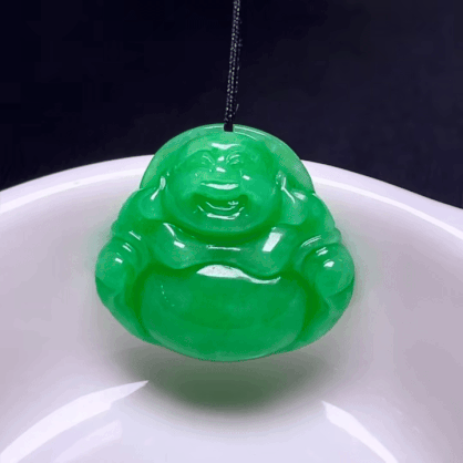 121425 翡翠佛公吊墜