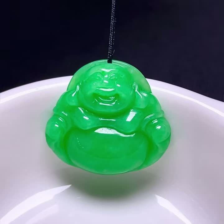 翡翠佛公吊墜,天然翡翠A玉, 緬甸玉, Jade, Jadeite