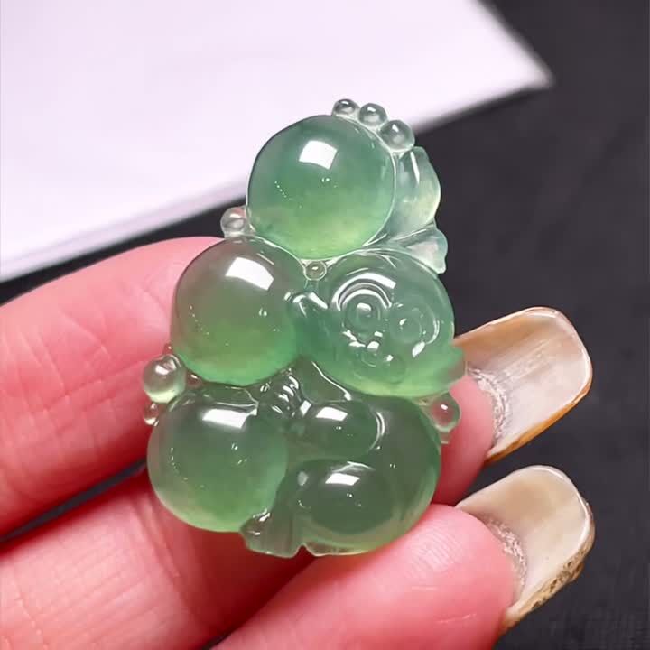翡翠靈猴吊墜,天然翡翠A玉, 緬甸玉, Jade, Jadeite