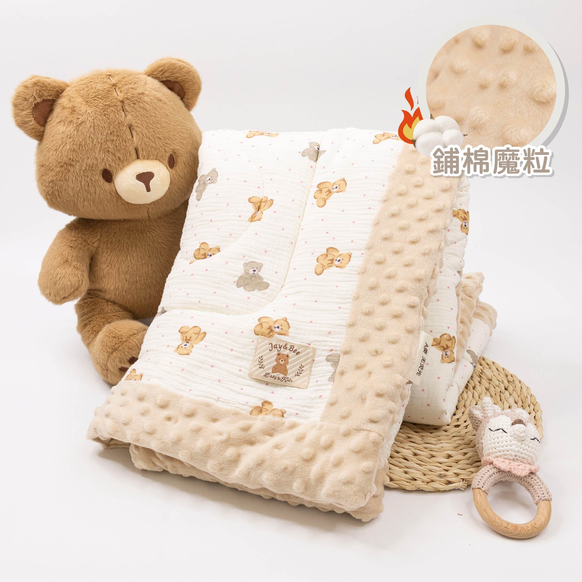 【JS0381】點點小熊鋪棉魔粒毯(大)
