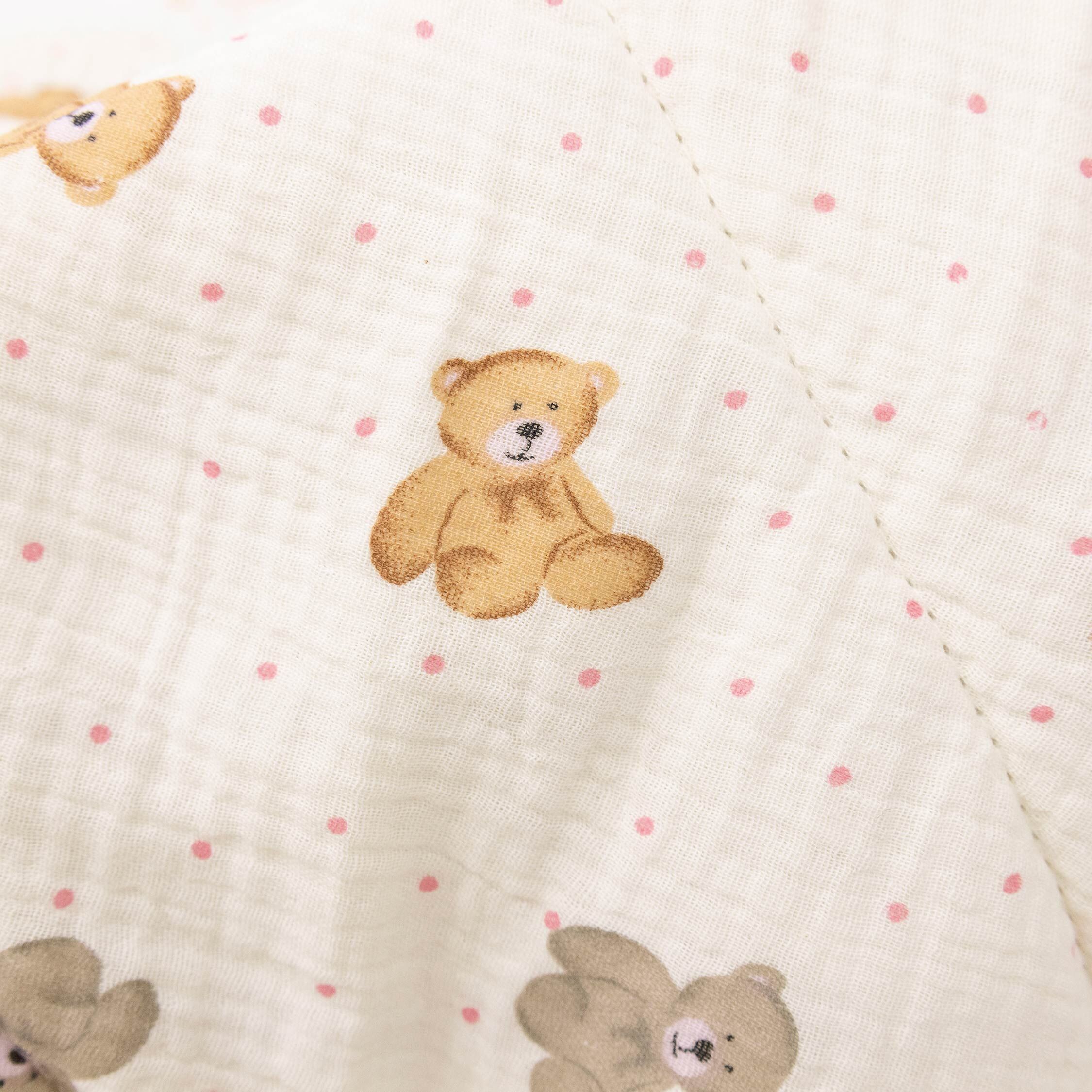 【JS0381】點點小熊鋪棉魔粒毯(大)