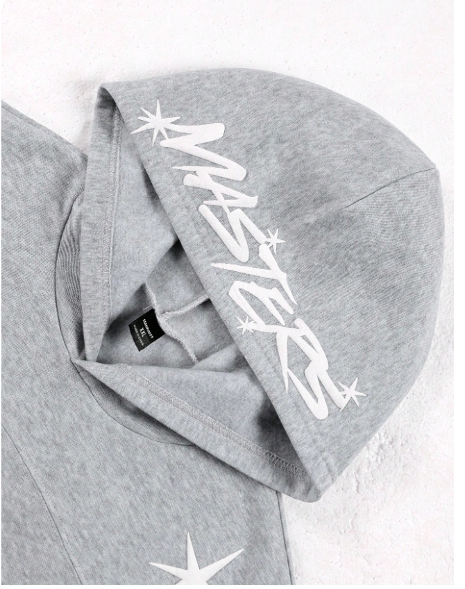 KADMAX大尺碼-男士帽沿純白星星寬版帽TEE〈KSMS2687〉