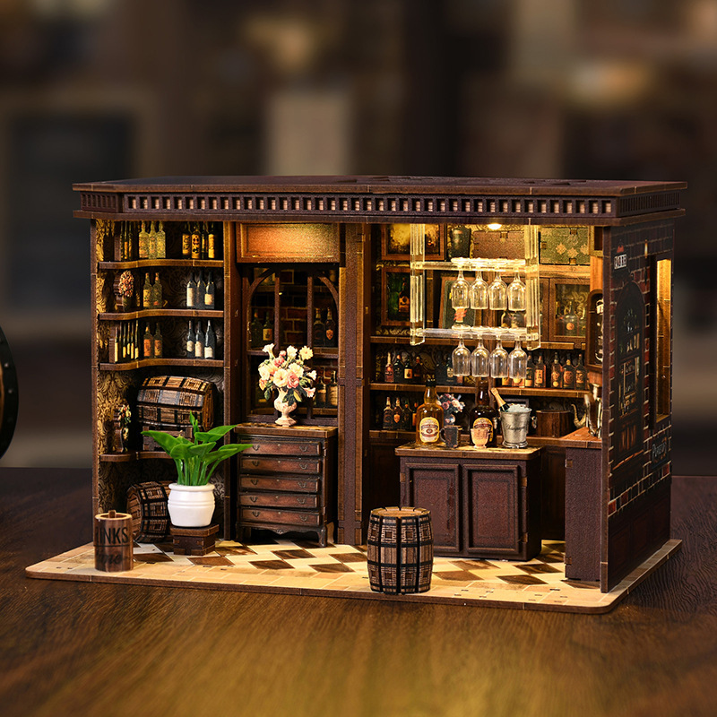 Corner Tavern Vintage European Miniature Building Kit