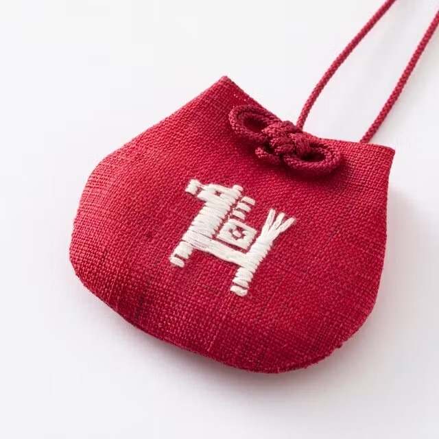 中川政七商店 - 結緣束口御守 馬 深紅