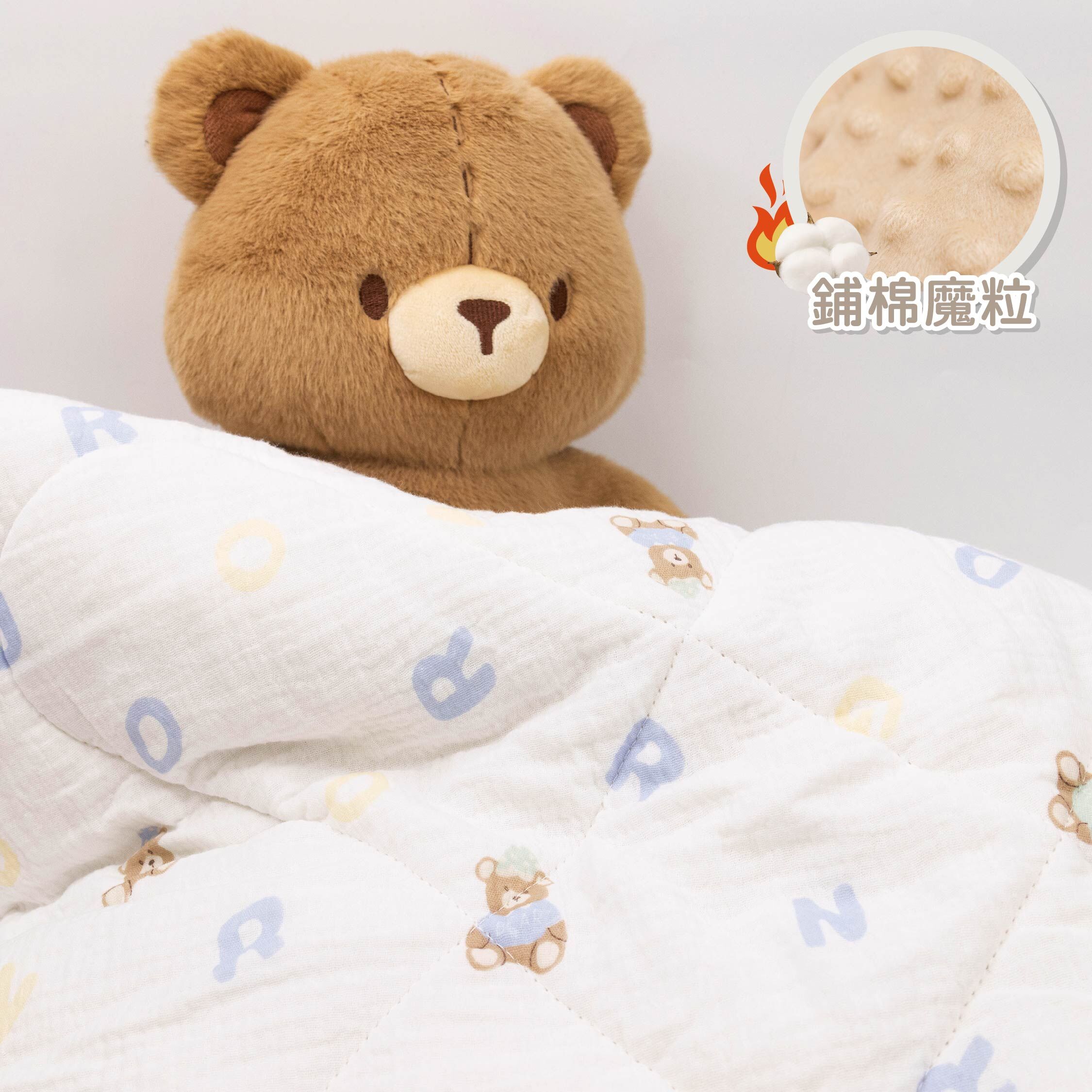 【JS0382】晚安字母熊鋪棉魔粒毯(小)