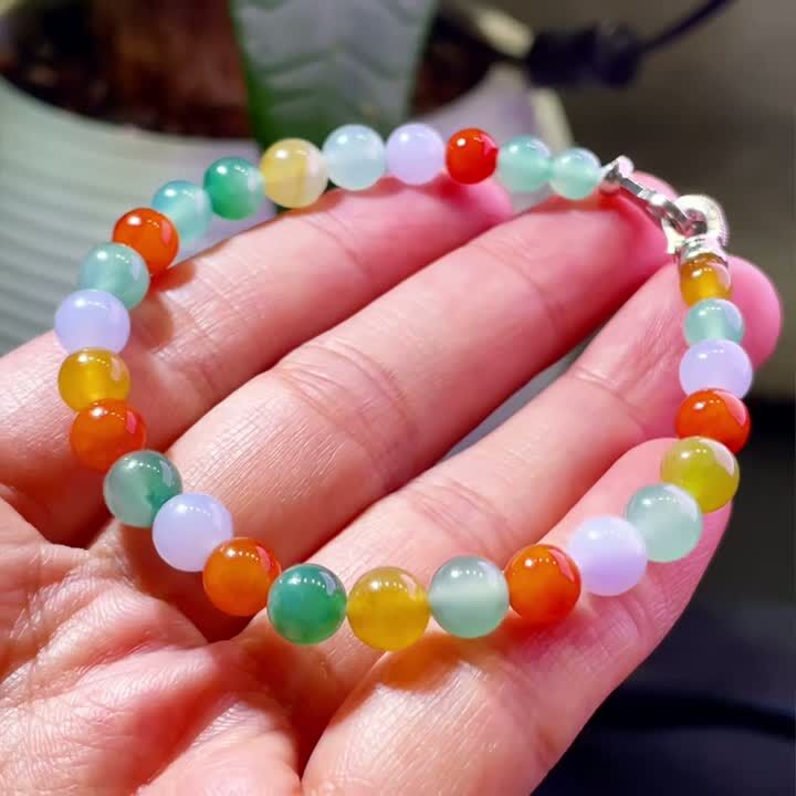 121430 翡翠手串 (4.8-6.8mm直徑)