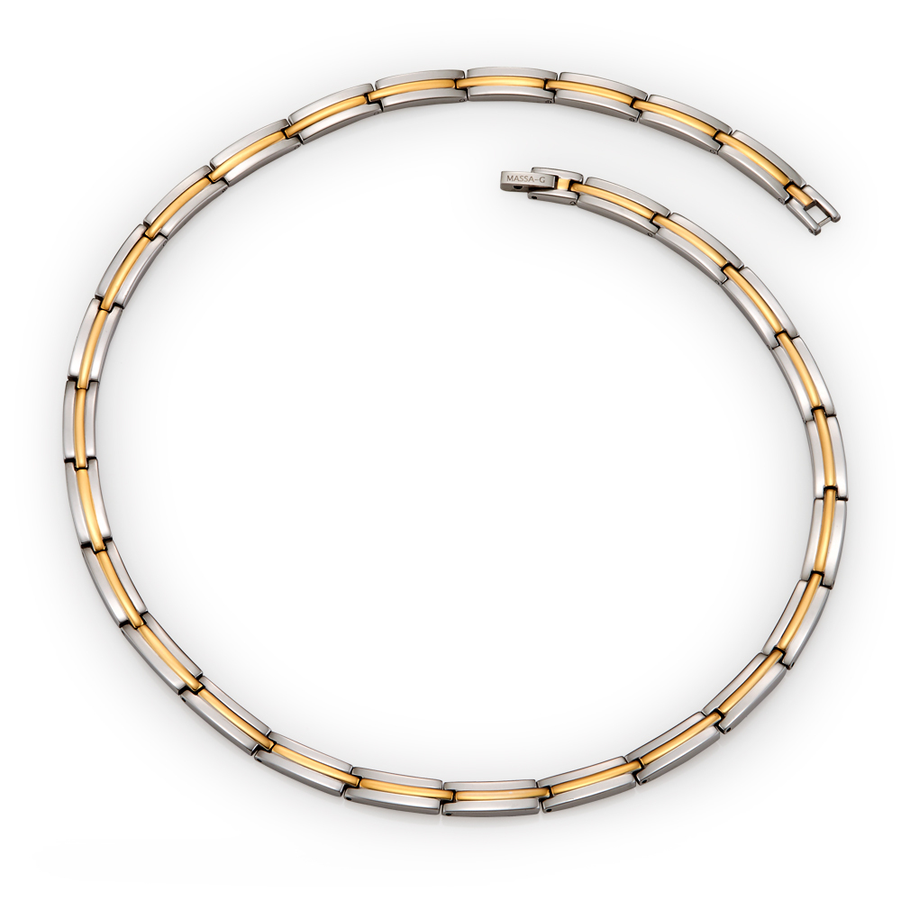 MASSA-G【鎏金時刻】純鈦能量項鍊(金屬鍺8顆)