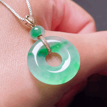 121432 翡翠甜甜圈吊墜 (18.8mm直徑)