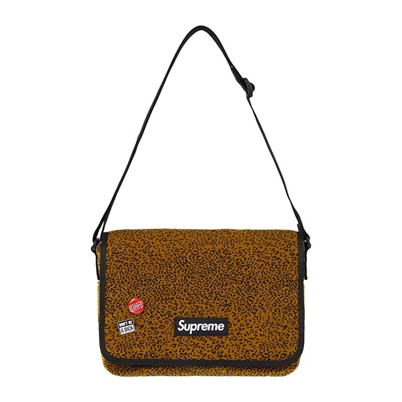 Supreme Velvet Messenger Bag Tan Leopar 斜背包 郵差包 豹紋 FW25B9-TR [台灣現貨]