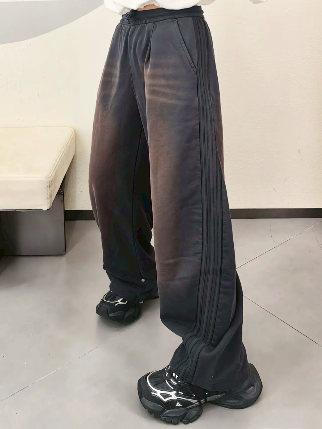 Adidas Originals 水洗 彎刀棉褲