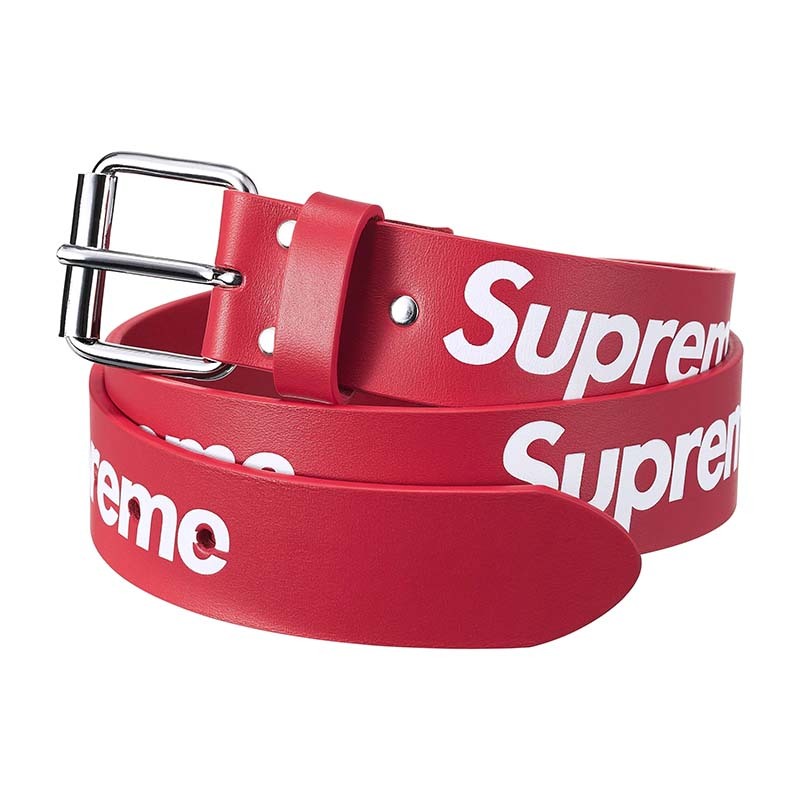 Supreme Repeat Leather Belt Red 皮帶 紅色 SUP-562 [台灣現貨]
