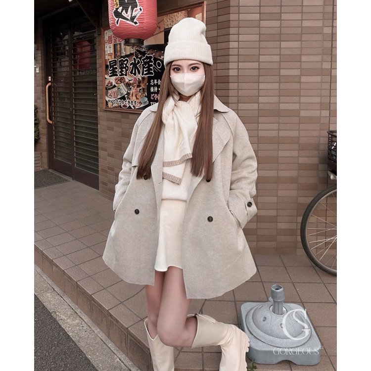 G9773 「雙面羊絨毛呢大衣外套(長版)」