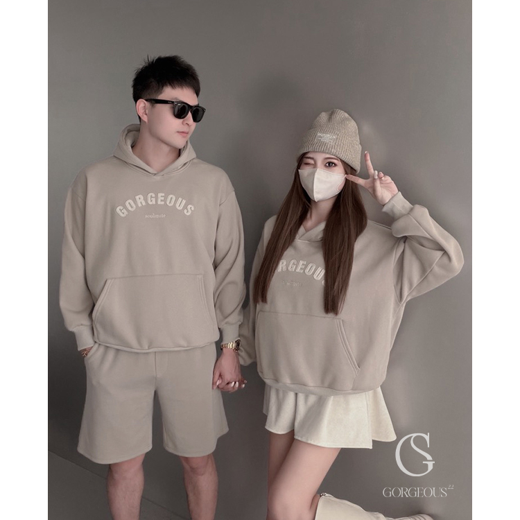 G9543「團子蜜絨2.0高磅情侶帽TEE」