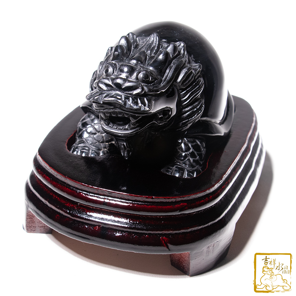 彩虹黑曜石龍龜 638g 安家鎮宅