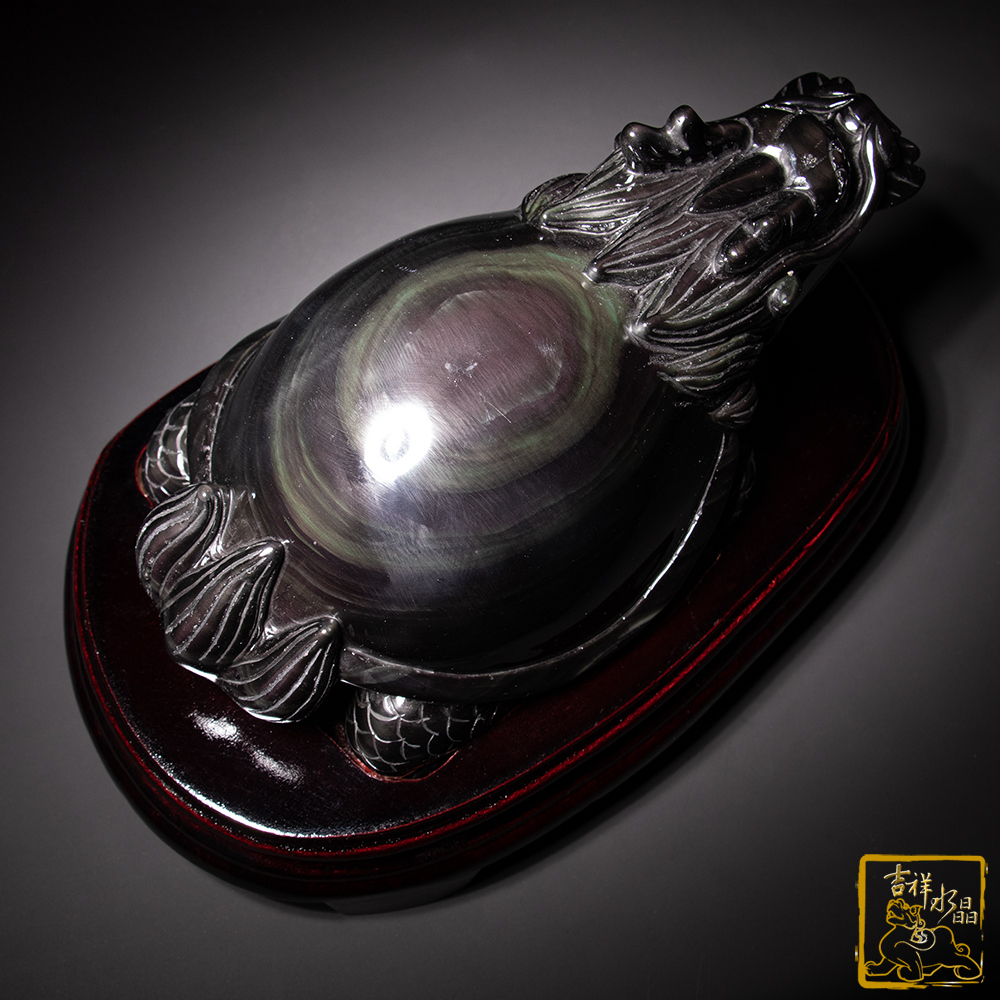 彩虹黑曜石龍龜 1.53kg 事業貴人