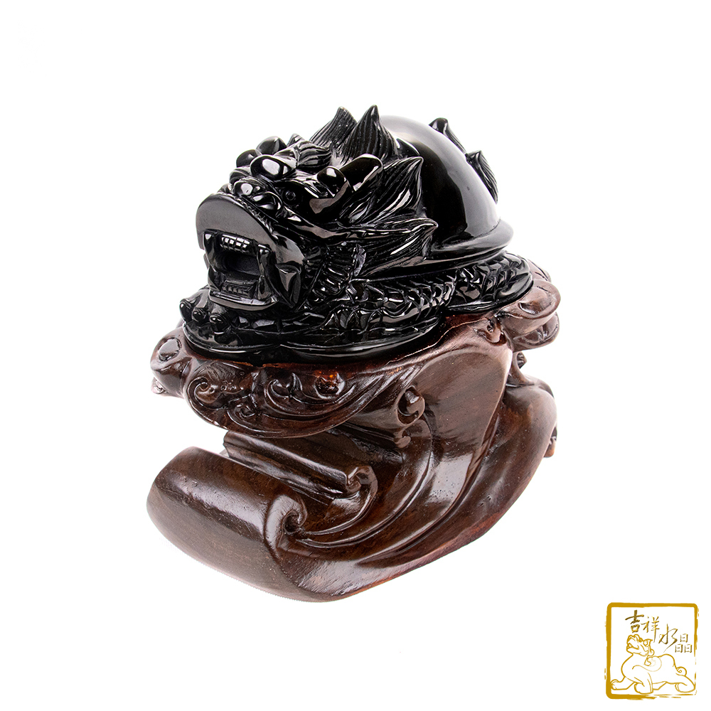 頂級彩虹黑曜石龍龜 1.41kg 事業貴人