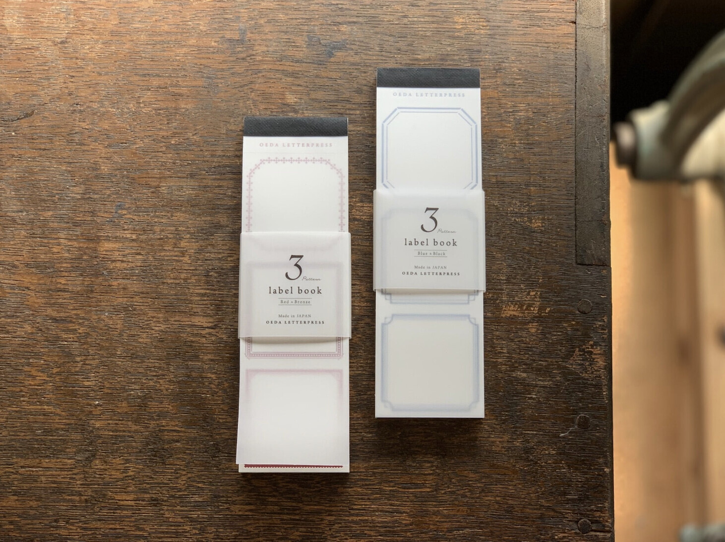 【活版印刷】Label Book 雙色標籤本| 3款造型 | OEDA LETTERPRESS 日本