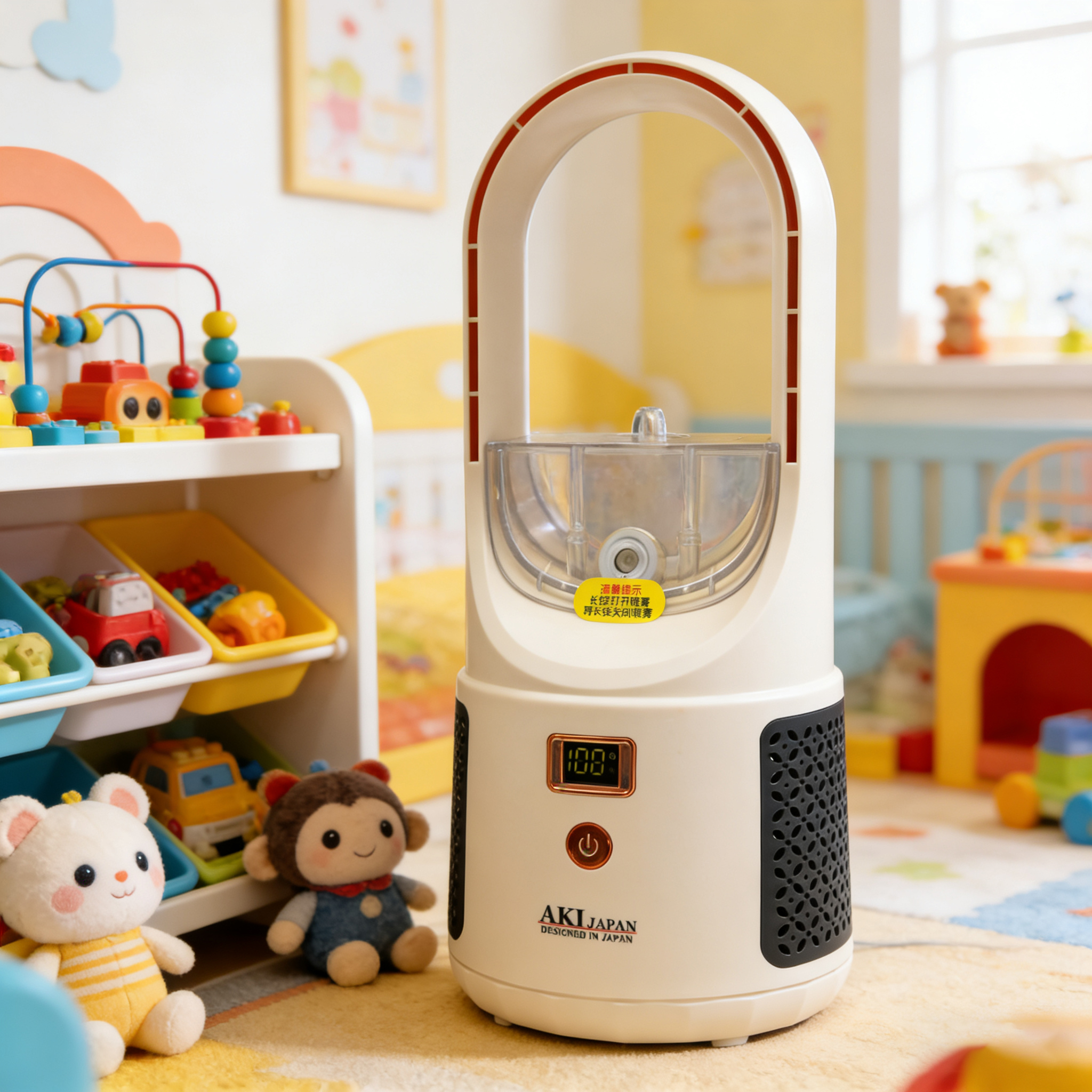 日本AKI 充電靜音加濕無葉風扇 電風扇 A0239