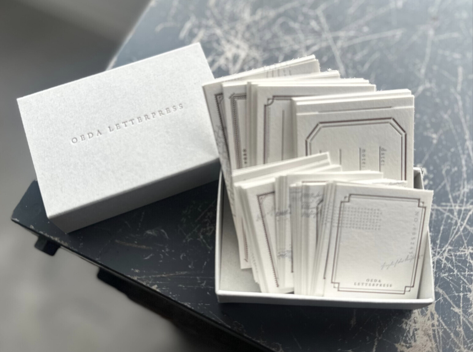 【活版印刷】卡片套組 共12款圖案 / OEDA LETTERPRESS 日本