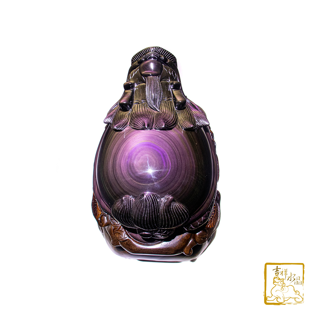 頂級彩虹黑曜石龍龜 8.25kg 聚財平安