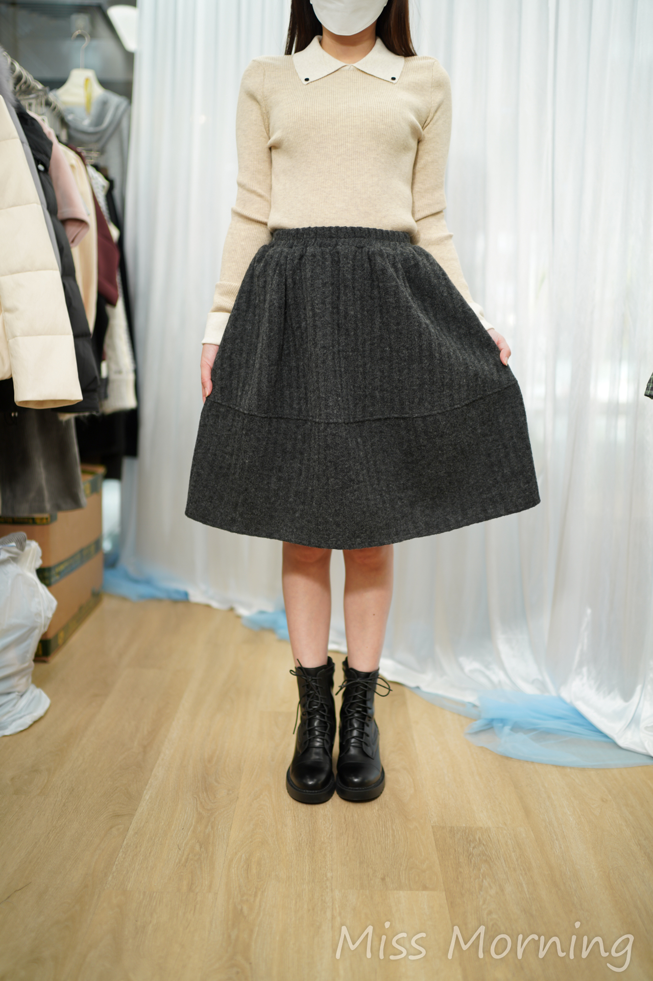 爆單款軟熟羊毛裙(34051)