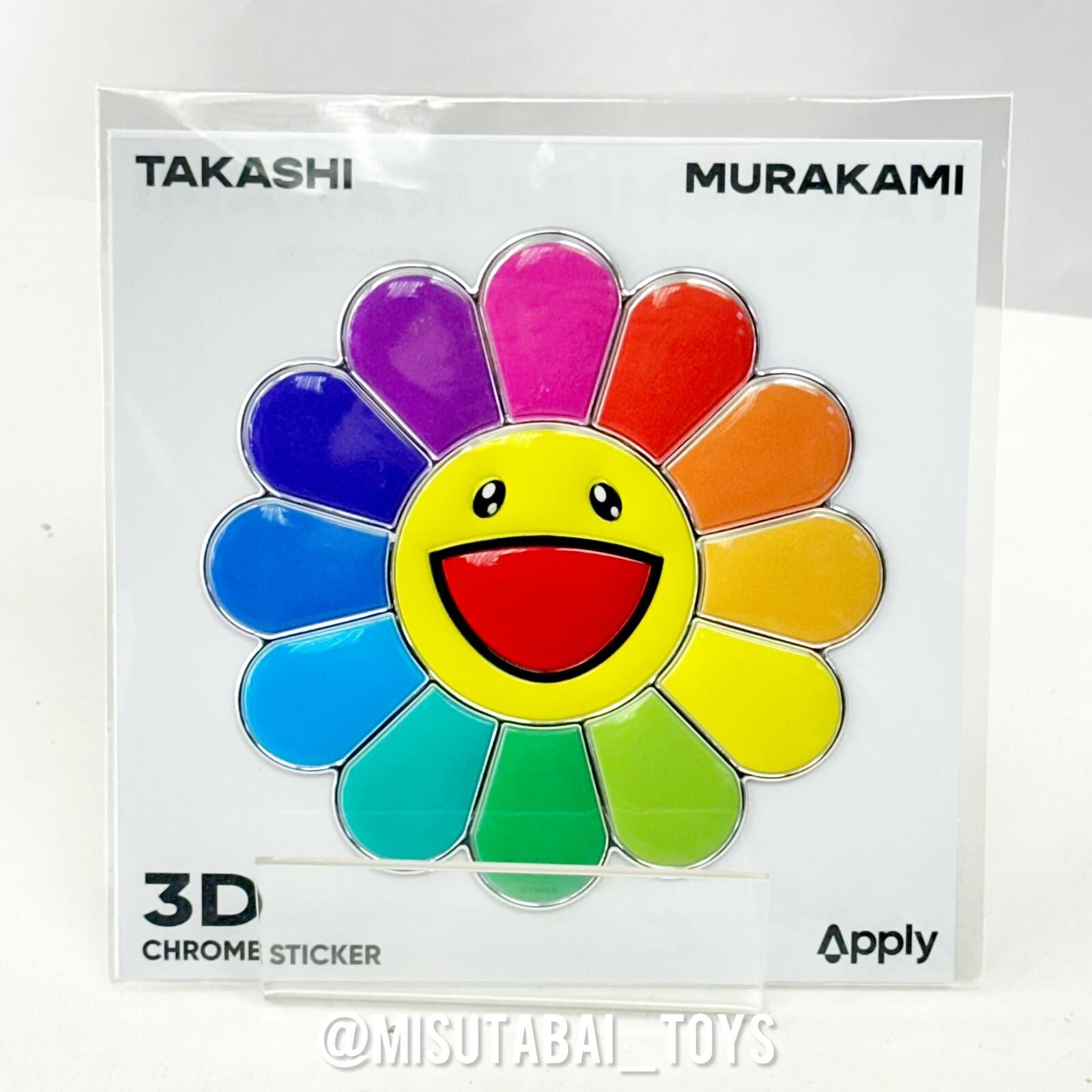 Rainbow Flower 3D Epoxy Domed Sticker (Made in USA) - Takashi Murakami