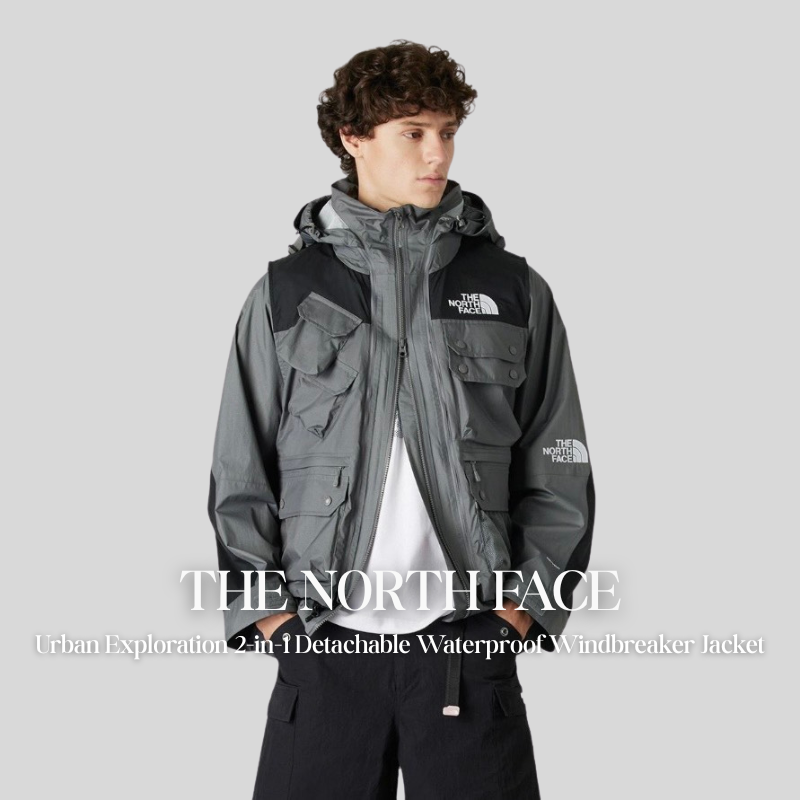 【代購】THE NORTH FACE Urban Exploration｜二合一可拆卸防風防水外套｜寬鬆版長袖夾克（男款）