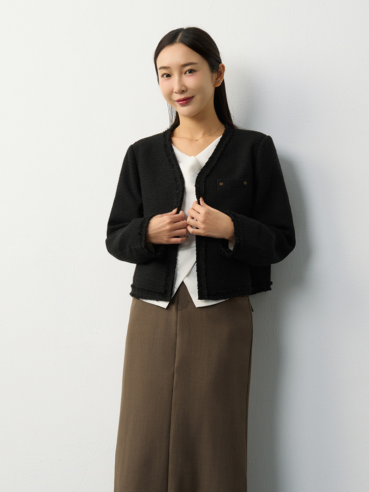 法式優雅邊西裝外套