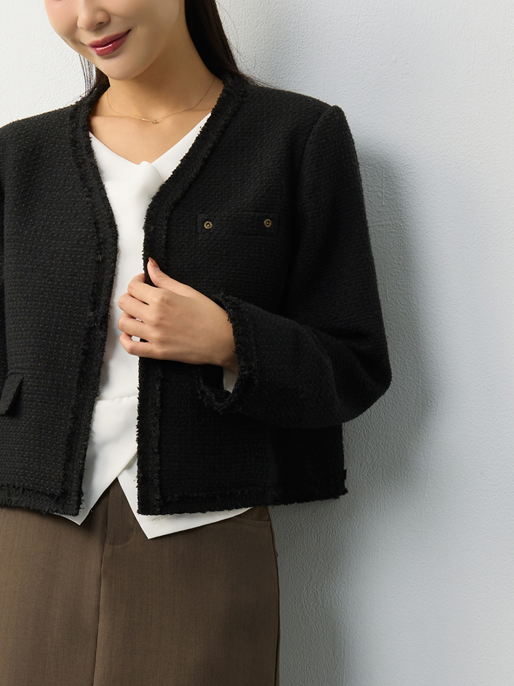 法式優雅邊西裝外套